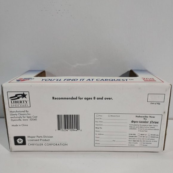 Liberty Classics Toys Nib Liberty Classics Carquest 24 Die Cast